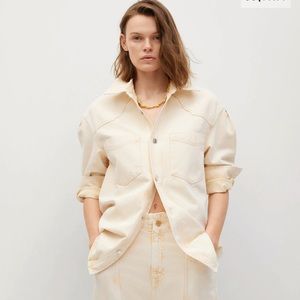 Mango Wash effect denim overshirt